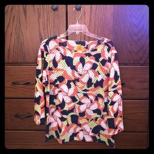 Ruby Red Medium Print Blouse